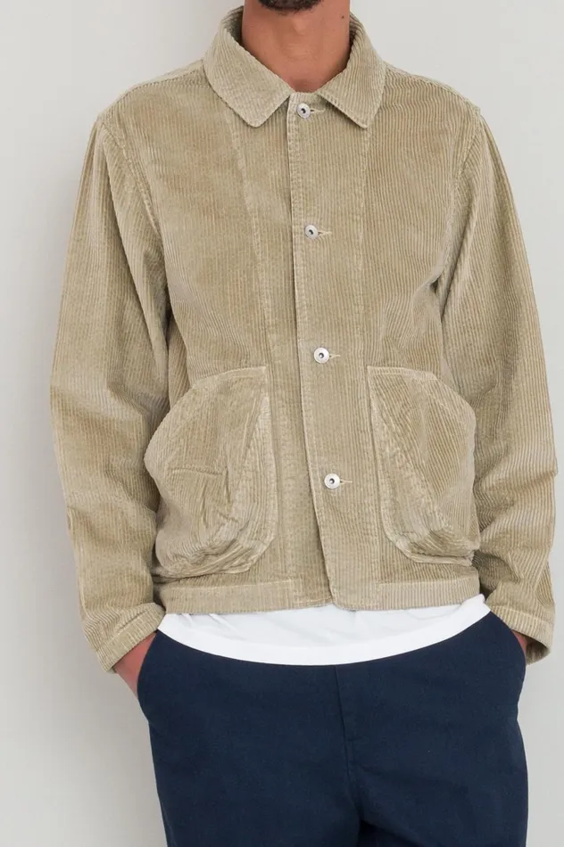 Folk Clothing Prism Jacket 8211 Stone Heavy Cord Mens Outerwear