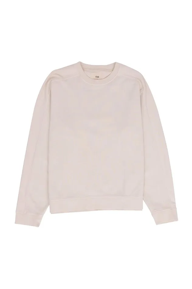Folk Clothing Prism Sweat 8211 Ecru Mens Sweatshirts