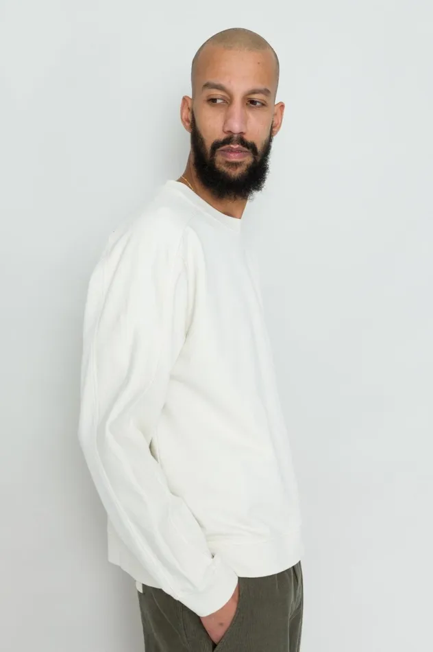 Folk Clothing Prism Sweat 8211 Ecru Mens Sweatshirts