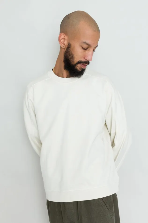 Folk Clothing Prism Sweat 8211 Ecru Mens Sweatshirts