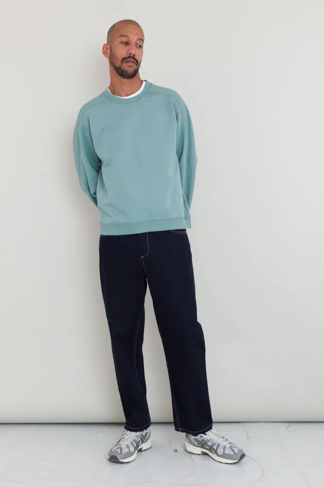 Folk Clothing Prism Sweat 8211 Spruce Green Mens Sweatshirts
