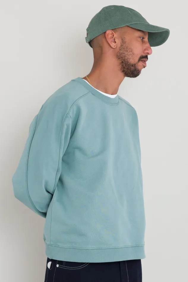 Folk Clothing Prism Sweat 8211 Spruce Green Mens Sweatshirts