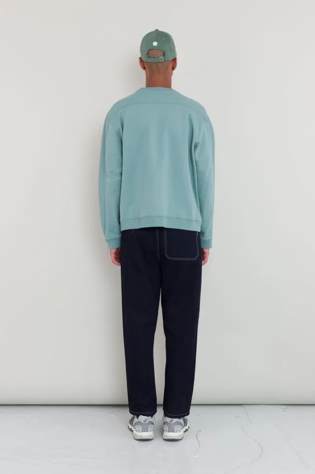 Folk Clothing Prism Sweat 8211 Spruce Green Mens Sweatshirts