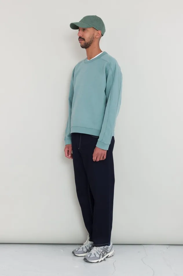 Folk Clothing Prism Sweat 8211 Spruce Green Mens Sweatshirts