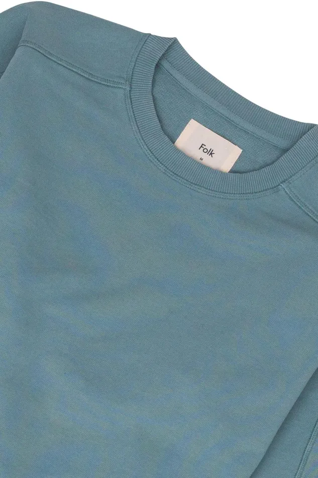 Folk Clothing Prism Sweat 8211 Spruce Green Mens Sweatshirts