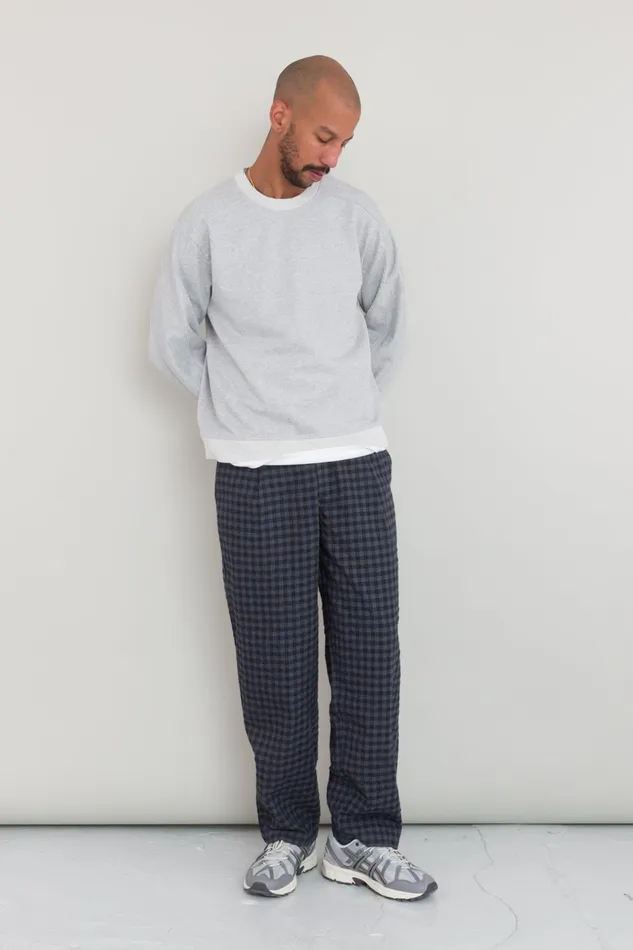 Folk Clothing Prism Sweat 8211 Vintage Greige Melange Mens Sweatshirts