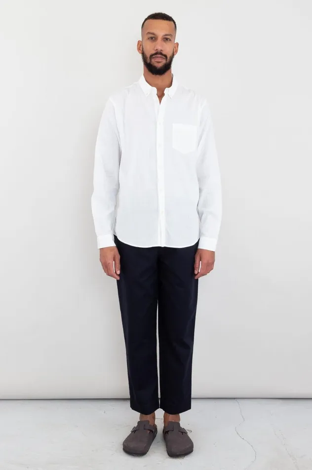 Folk Clothing Relaxed Fit Shirt 8211 White Texture Mens Shirts