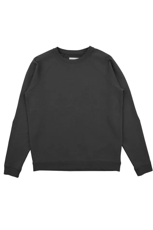 Folk Clothing Rivet Sweat 8211 Charcoal Mens Sweatshirts