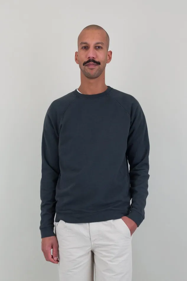 Folk Clothing Rivet Sweat 8211 Charcoal Mens Sweatshirts