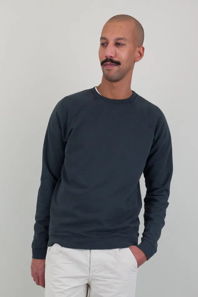 Folk Clothing Rivet Sweat 8211 Charcoal Mens Sweatshirts