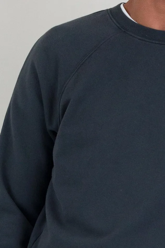 Folk Clothing Rivet Sweat 8211 Charcoal Mens Sweatshirts