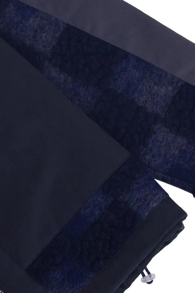 Folk Clothing Signal Fleece 8211 Navy Checkerboard Mens Outerwear