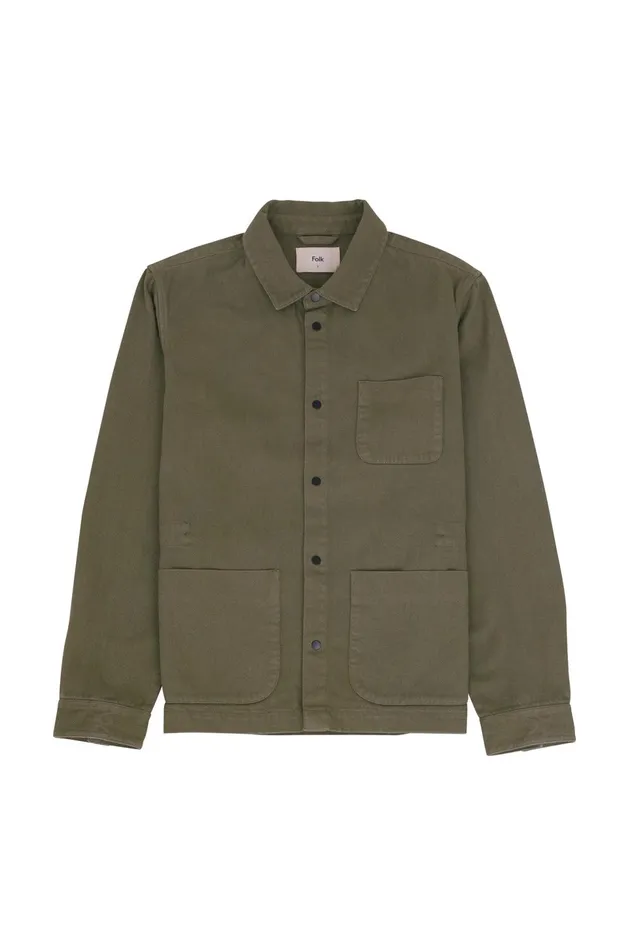 Folk Clothing Twill Assembly Jacket 8211 Olive Mens Outerwear