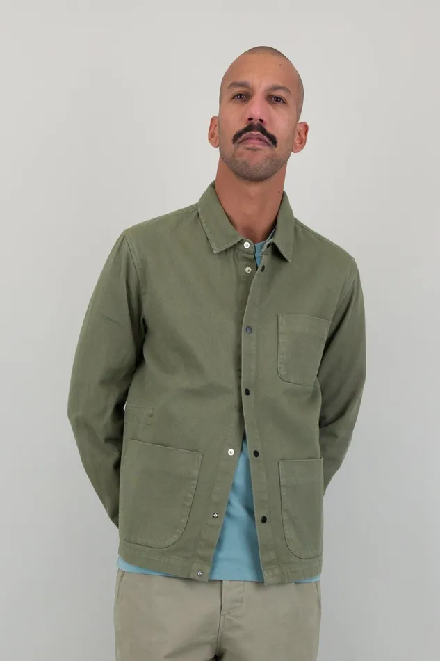 Folk Clothing Twill Assembly Jacket 8211 Olive Mens Outerwear