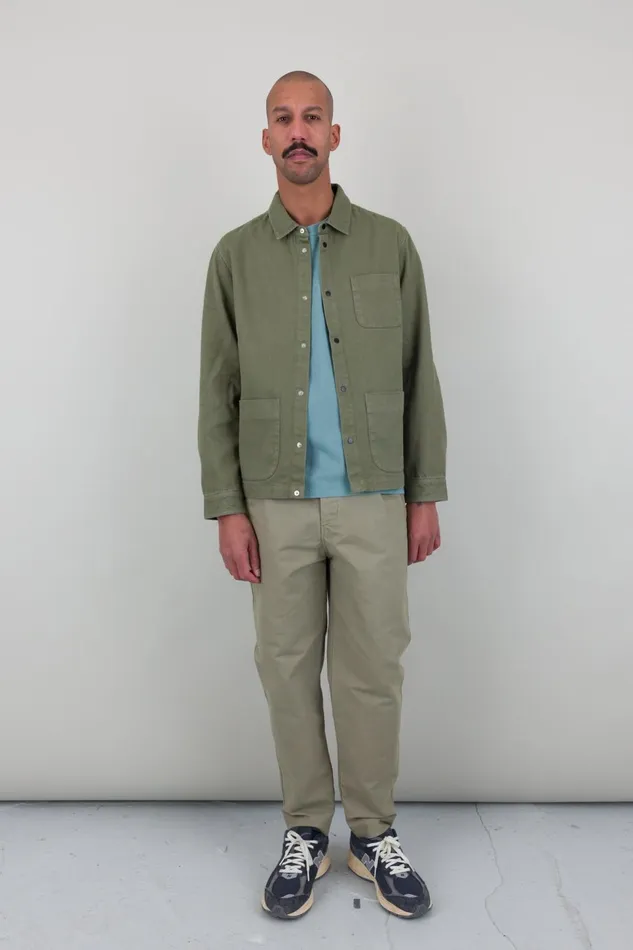 Folk Clothing Twill Assembly Jacket 8211 Olive Mens Outerwear