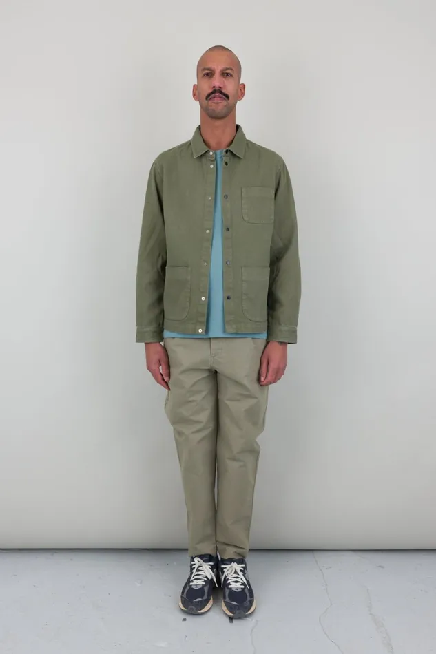 Folk Clothing Twill Assembly Jacket 8211 Olive Mens Outerwear