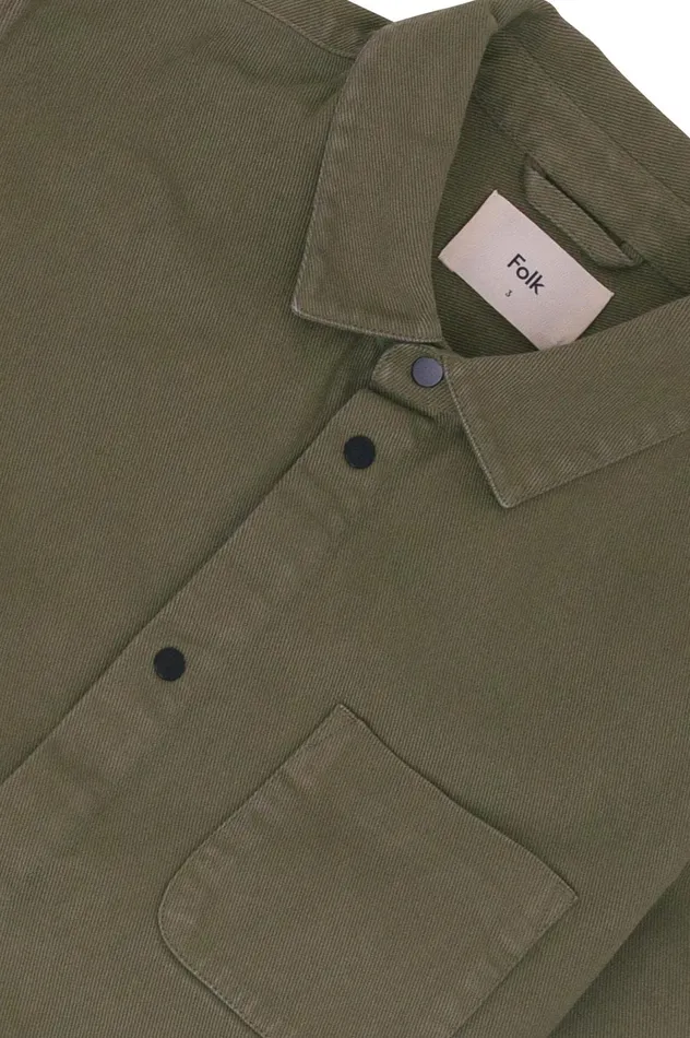 Folk Clothing Twill Assembly Jacket 8211 Olive Mens Outerwear