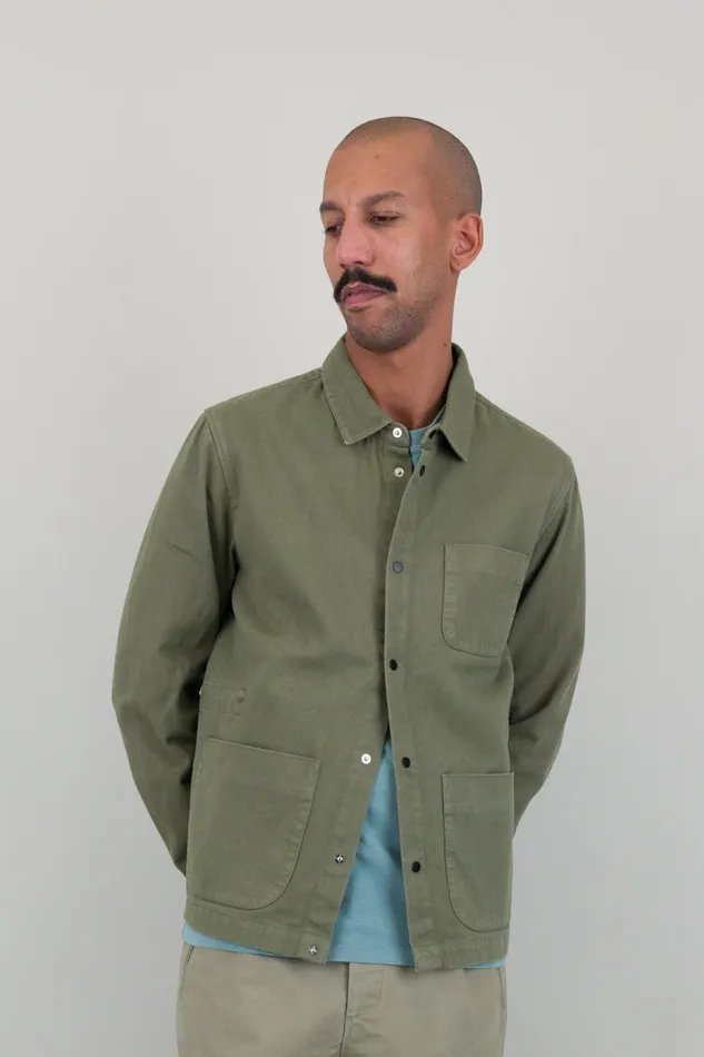 Folk Clothing Twill Assembly Jacket 8211 Olive Mens Outerwear