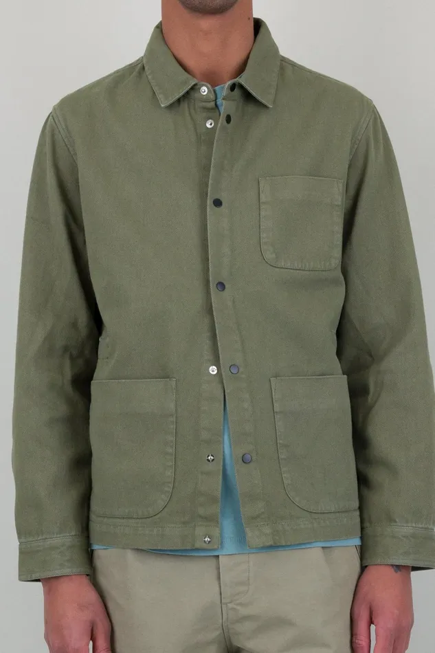 Folk Clothing Twill Assembly Jacket 8211 Olive Mens Outerwear