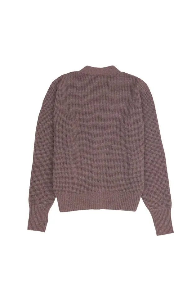 Folk Clothing Waffle Cardigan 8211 Mouse Mens Knitwear