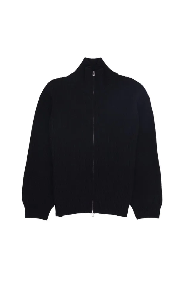 Folk Clothing Zip Through Jumper 8211 Black Womens Knitwear