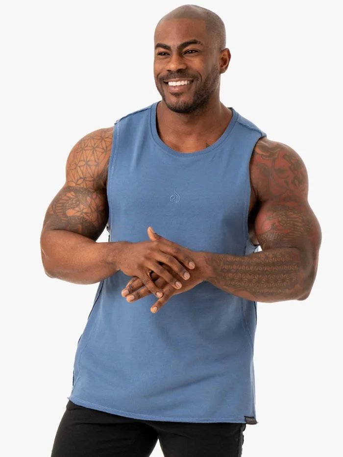 Force Fleece Tank 8211 Blue Men Ryderwear Tanks