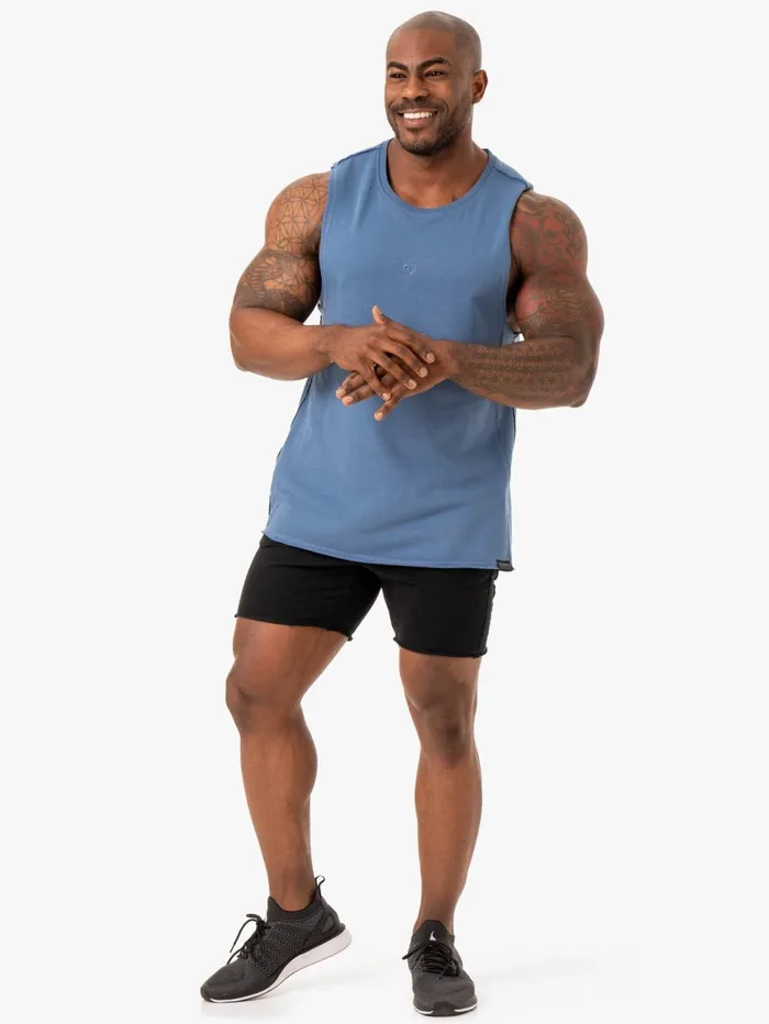 Force Fleece Tank 8211 Blue Men Ryderwear Tanks