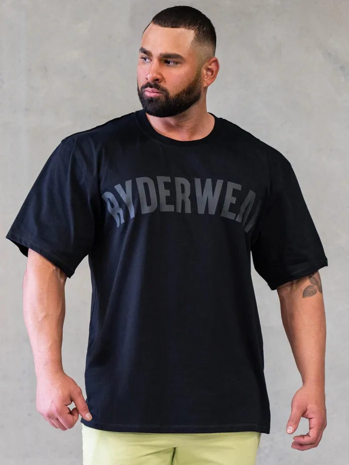 Force Oversized TShirt 8211 Black Men Ryderwear TShirts