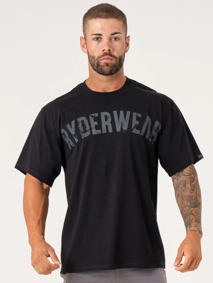 Force Oversized TShirt 8211 Black Men Ryderwear Tops