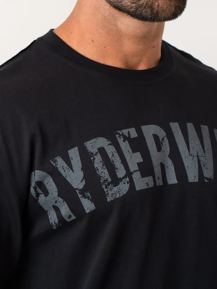 Force Oversized TShirt 8211 Black Men Ryderwear Tops