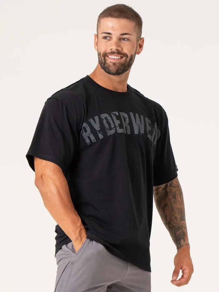 Force Oversized TShirt 8211 Black Men Ryderwear Tops