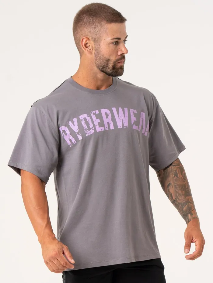 Force Oversized TShirt 8211 Charcoal Men Ryderwear Tops