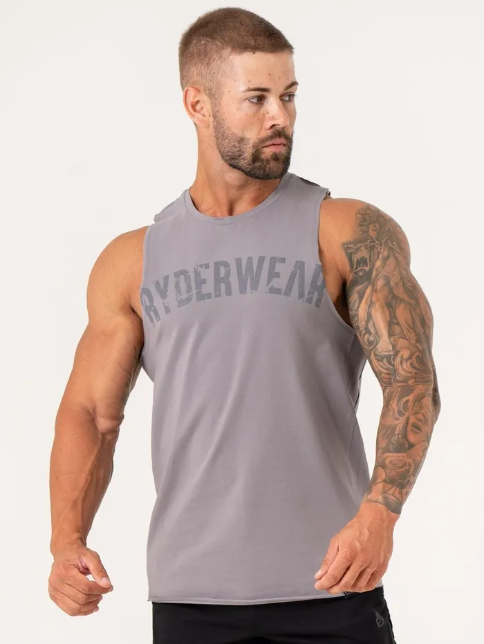 Force Tank 8211 Charcoal Men Ryderwear Tops