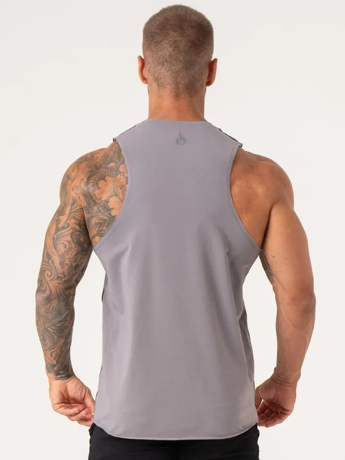 Force Tank 8211 Charcoal Men Ryderwear Tops