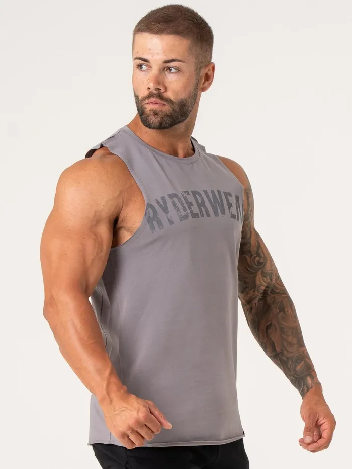 Force Tank 8211 Charcoal Men Ryderwear Tops