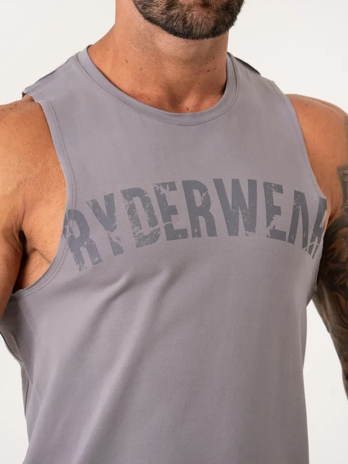 Force Tank 8211 Charcoal Men Ryderwear Tops