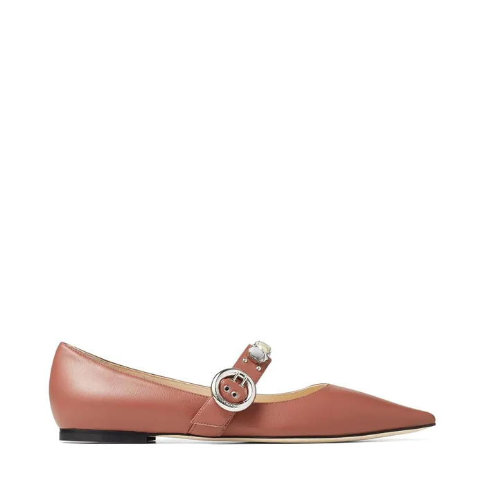 Gela Flat Dark Blush Mix Nappa Leather Pointed Pumps Dark Blush Mix Women JIMMY CHOO Flats Gela Flat Dark Blush Mix Nappa Leather Pointed Pumps Dark Blush Mix Women JIMMY CHOO Flats