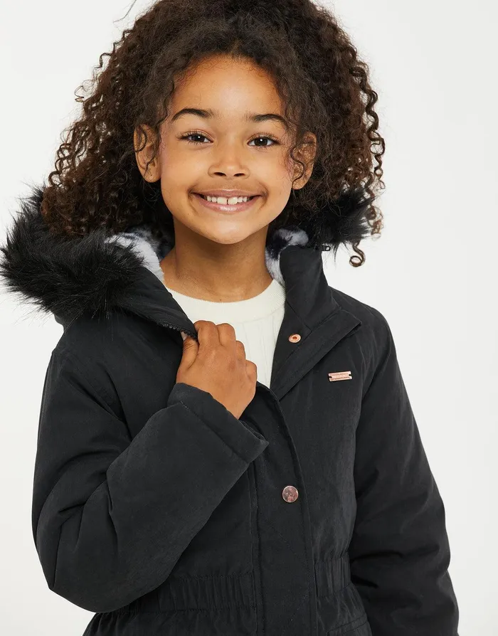 Girls Black Parka Jacket Black Threadbare Jackets and Coats Girls Black Parka Jacket Black Threadbare Jackets and Coats