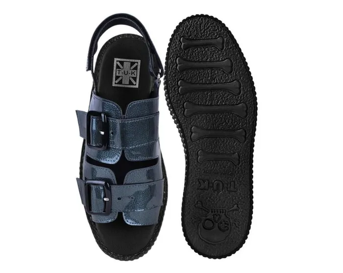 Grey Patent 2Buckle Sandal Women TUK Shoes Sandals Grey Patent 2Buckle Sandal Women TUK Shoes Sandals