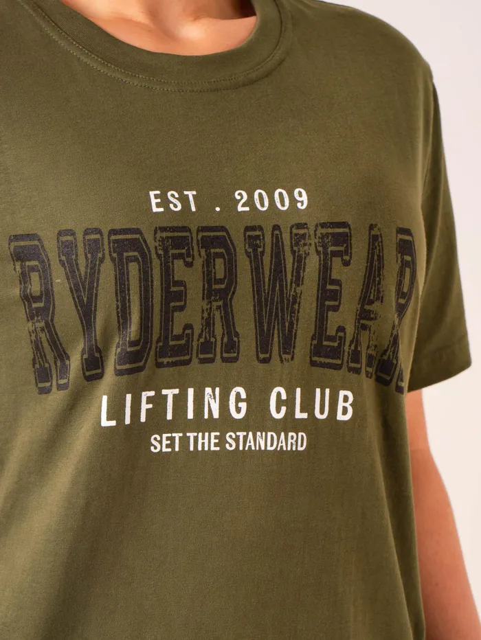 Grit Oversized TShirt 8211 Olive Women Ryderwear Tops
