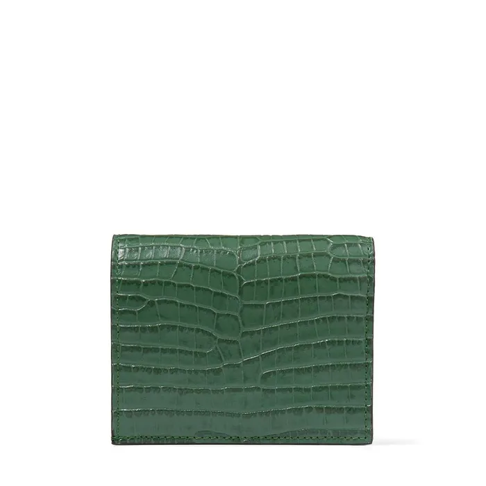 Hanne Cactus CrocEmbossed Leather Wallet With Jc Emblem Cactus Women JIMMY CHOO Small Leather Goods