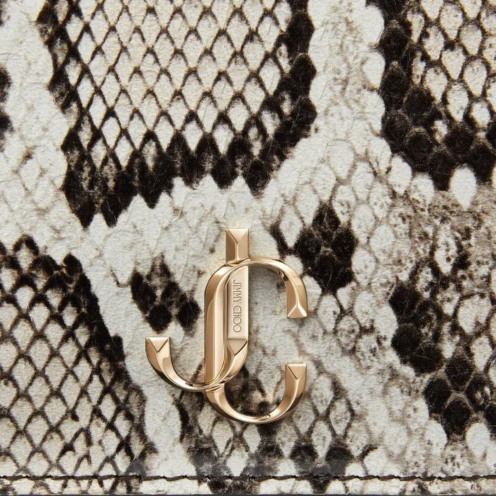 Hanne Natural Printed Elaphe Wallet With Jc Emblem Natural Women JIMMY CHOO Small Leather Goods