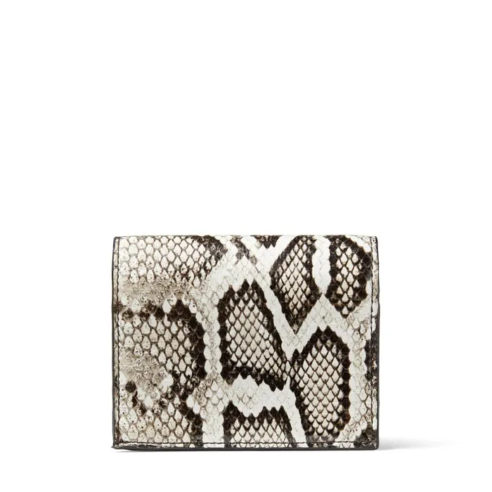 Hanne Natural Printed Elaphe Wallet With Jc Emblem Natural Women JIMMY CHOO Small Leather Goods
