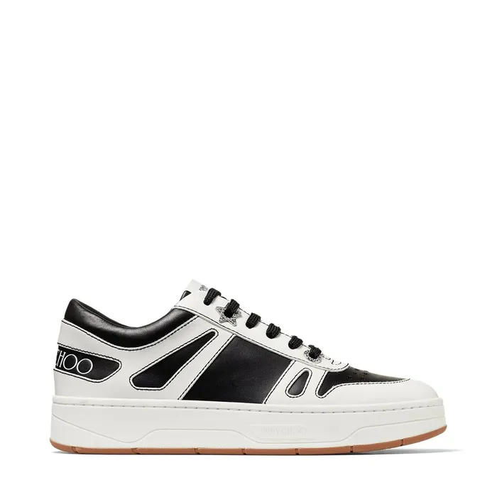 HawaiiF Black And White Vachetta Leather LaceUp Trainers X Blackwhite Women JIMMY CHOO Sneakers HawaiiF Black And White Vachetta Leather LaceUp Trainers X Blackwhite Women JIMMY CHOO Sneakers