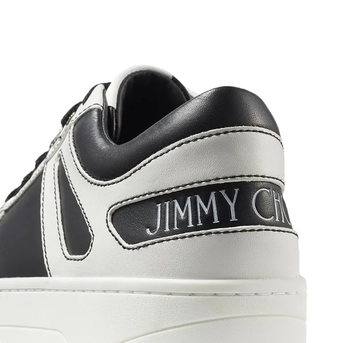 HawaiiF Black And White Vachetta Leather LaceUp Trainers X Blackwhite Women JIMMY CHOO Sneakers