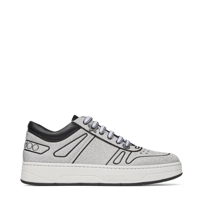 HawaiiF Silver Glitter And Black Leather Trainers X Silverblack Women JIMMY CHOO Sneakers HawaiiF Silver Glitter And Black Leather Trainers X Silverblack Women JIMMY CHOO Sneakers