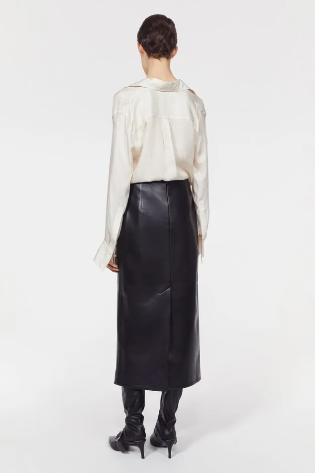 Helen Stitch Leather Skirt Black Women Rodebjer Sets and Suits