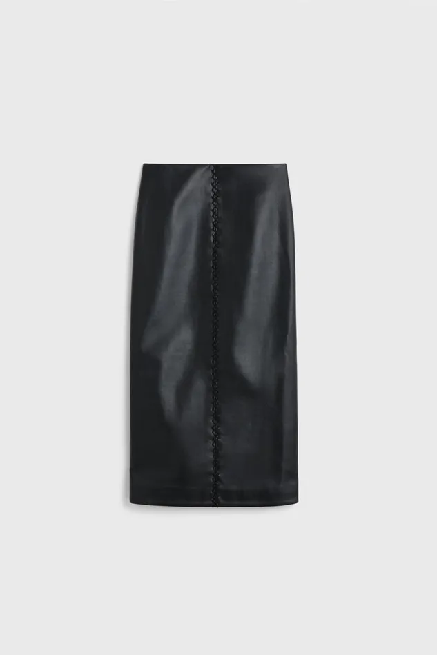 Helen Stitch Leather Skirt Black Women Rodebjer Sets and Suits