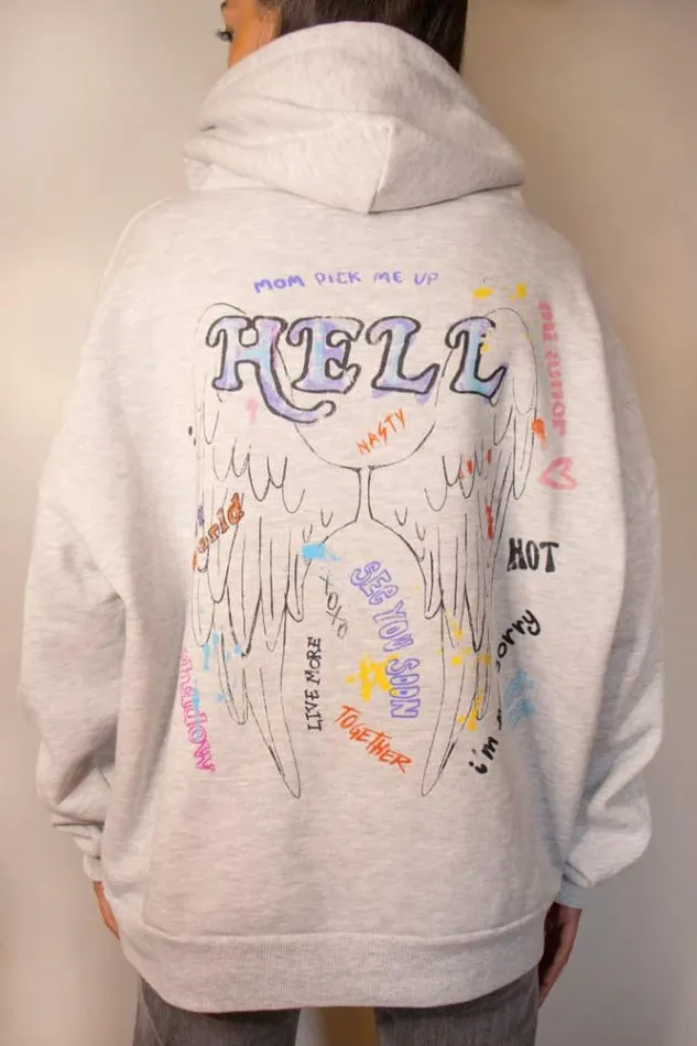Hell Hoodie Women Subdued Hoodies and Sweats