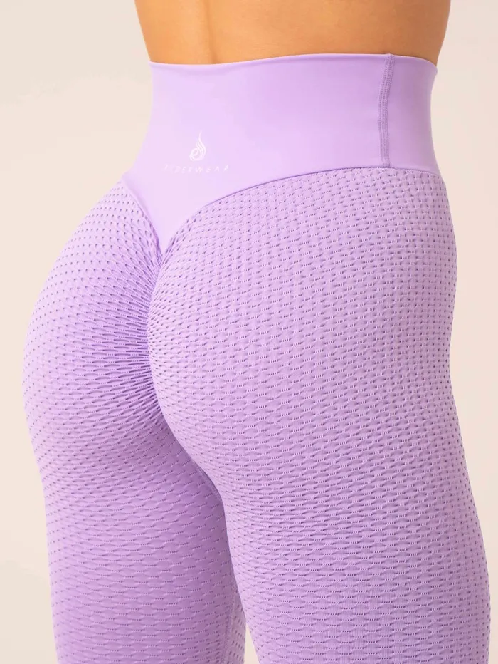 Honeycomb Scrunch Seamless Leggings 8211 Lavender Women Ryderwear Leggings
